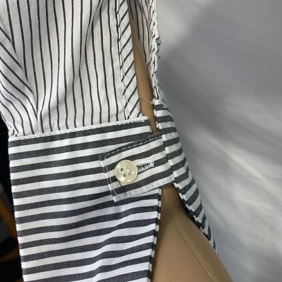 ANTHROPOLOGIE Silent Chaos Striped Wrap Tie Blouse - Picture 6 of 12